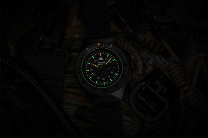 Traser P69 Black Stealth 109854 Men's Watch • Trigalight Technology • Swiss Quartz Movement