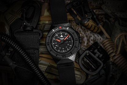 Traser P69 Black Stealth 109854 Men's Watch • Trigalight Technology • Swiss Quartz Movement
