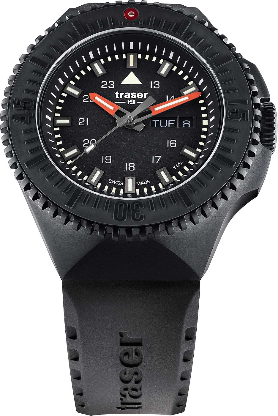 Traser P69 Black Stealth Black 109855 Watch • trigalight technology • 50 bar water resistant