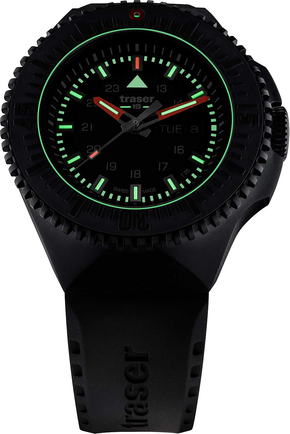 Traser P69 Black Stealth Black 109855 Watch • trigalight technology • 50 bar water resistant