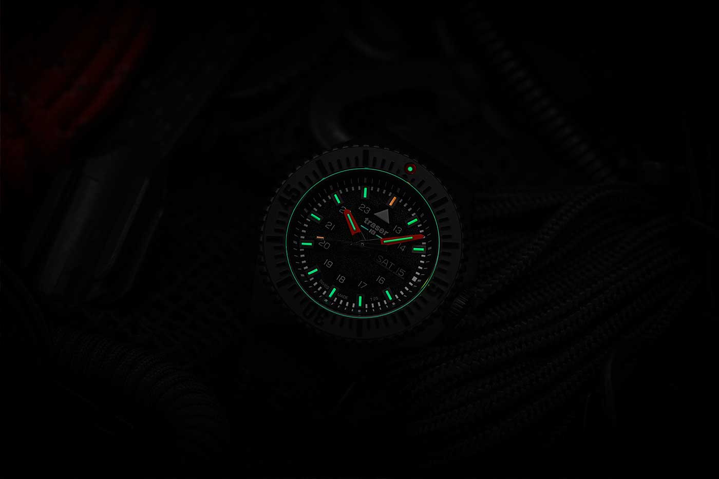 Traser P69 Black Stealth Black 109855 Watch • trigalight technology • 50 bar water resistant