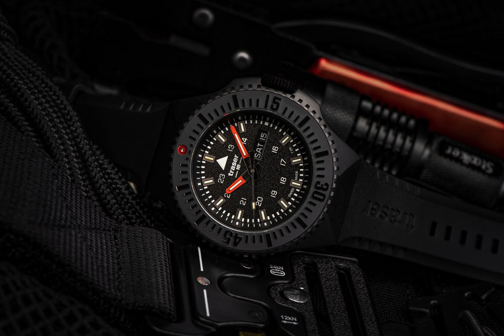 Traser P69 Black Stealth Black 109855 Watch • trigalight technology • 50 bar water resistant