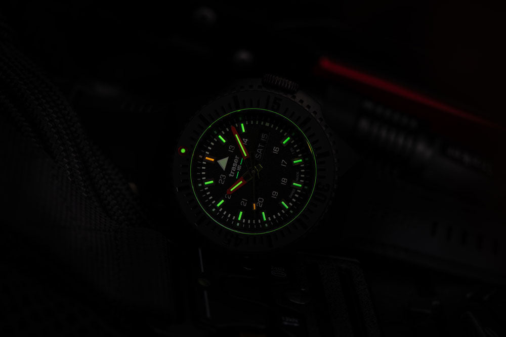 Traser P69 Black Stealth Black 109855 Watch • trigalight technology • 50 bar water resistant