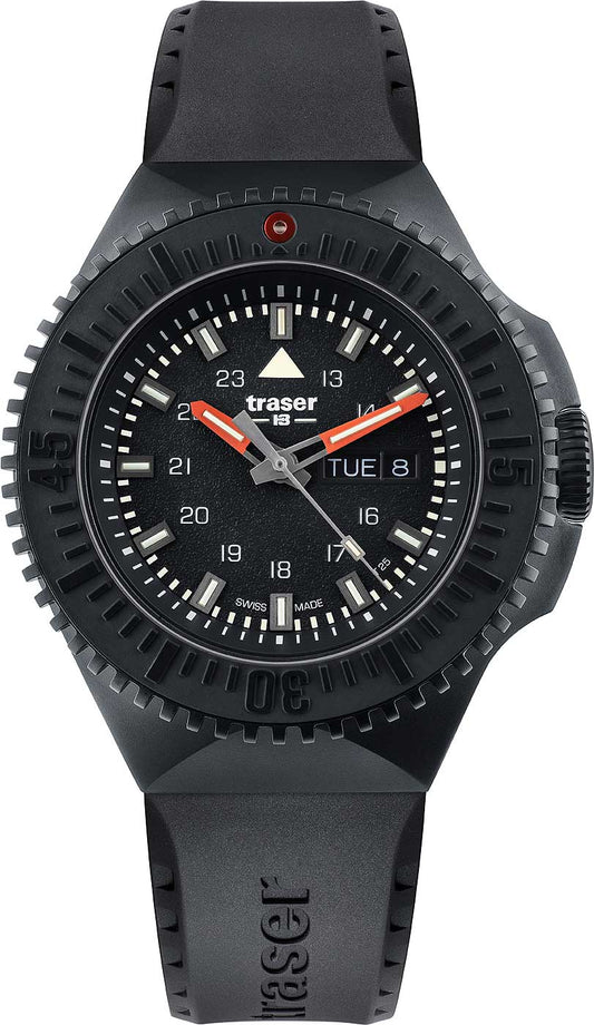 Traser P69 Black Stealth Black 109855 Watch • trigalight technology • 50 bar water resistant
