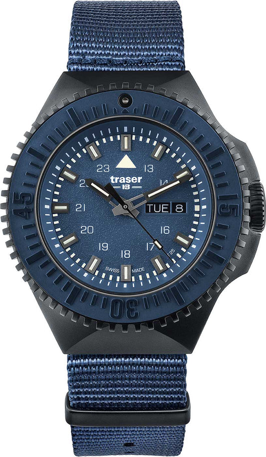 Traser P69 Black Stealth 109856 Men's Watch • Swiss Made Quartz • Sapphire Crystal
