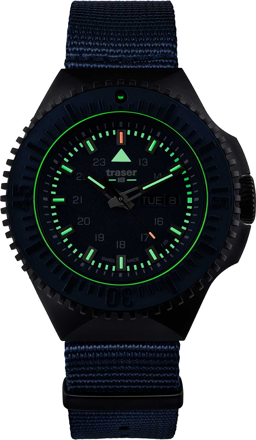 Traser P69 Black Stealth 109856 Men's Watch • Swiss Made Quartz • Sapphire Crystal