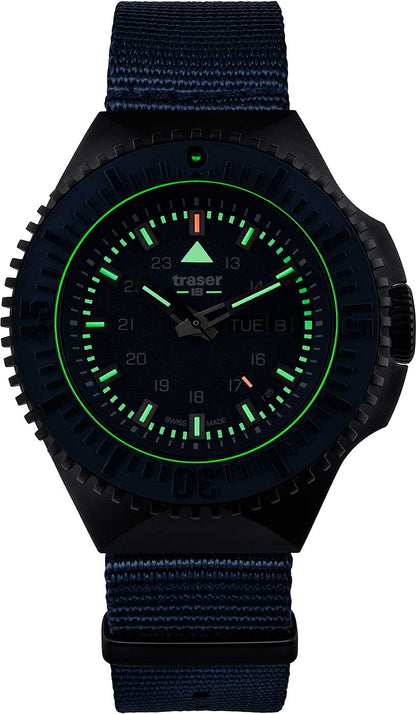 Traser P69 Black Stealth 109856 Men's Watch • Swiss Made Quartz • Sapphire Crystal