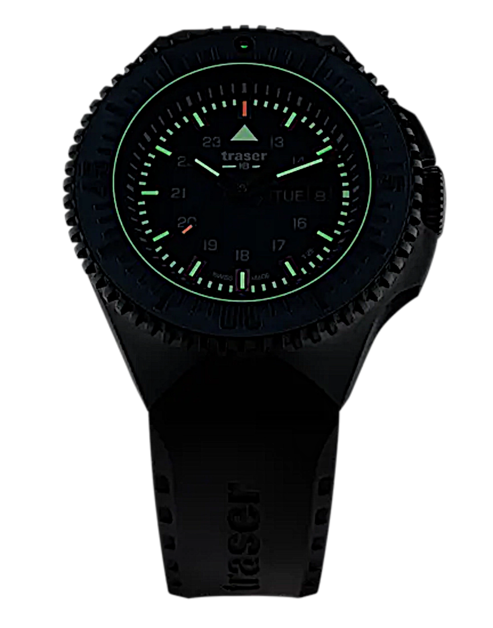 Traser P69 Black Stealth 109856 Men's Watch • trigalight® Illumination Technology • Sapphire Crystal