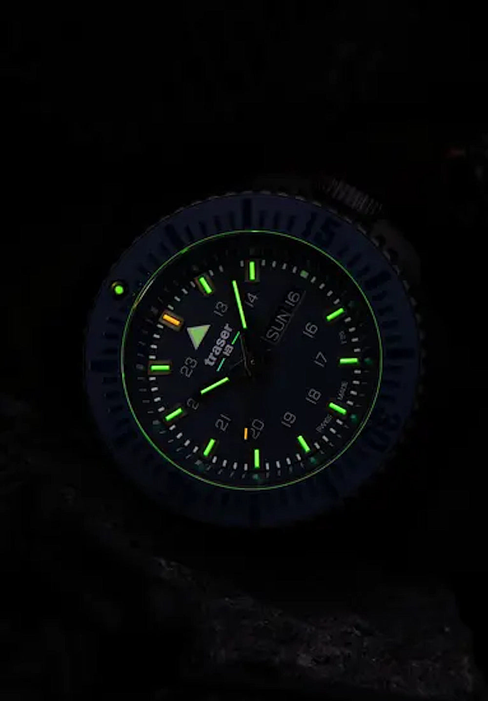 Traser P69 Black Stealth 109856 Men's Watch • trigalight® Illumination Technology • Sapphire Crystal