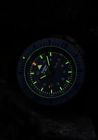 Traser P69 Black Stealth 109856 Men's Watch • trigalight® Illumination Technology • Sapphire Crystal