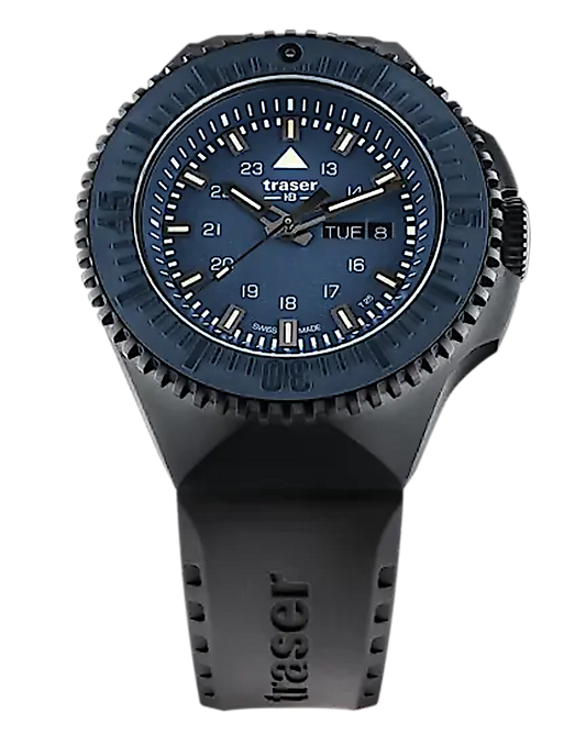 Traser P69 Black Stealth 109856 Men's Watch • trigalight® Illumination Technology • Sapphire Crystal