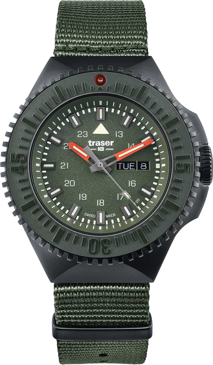 Traser P69 Black Stealth 109858 Men's Watch • Swiss Made Quartz • Trigalight Illumination Technology