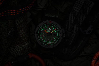 Traser P69 Black Stealth 109858 Men's Watch • Swiss Made Quartz • Trigalight Illumination Technology