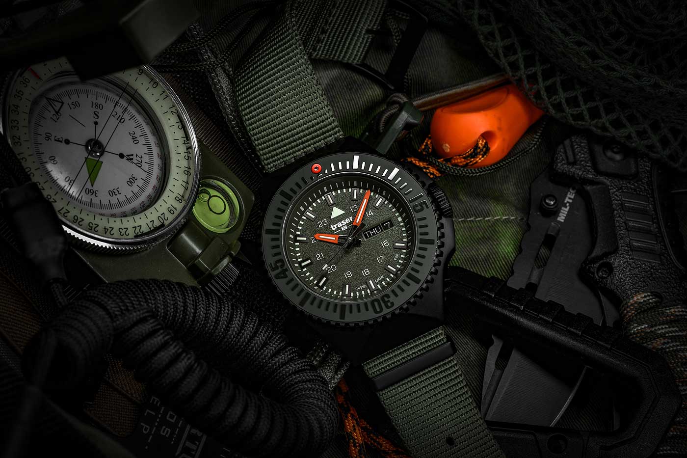 Traser P69 Black Stealth 109858 Men's Watch • Swiss Made Quartz • Trigalight Illumination Technology