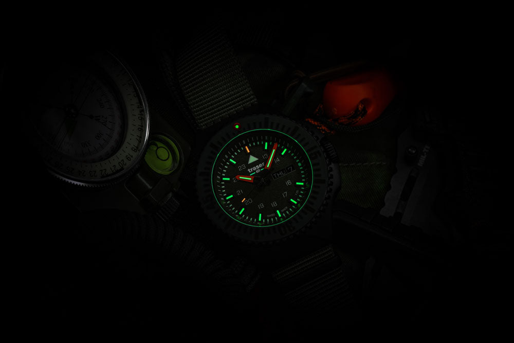 Traser P69 Black Stealth 109858 Men's Watch • Swiss Made Quartz • Trigalight Illumination Technology