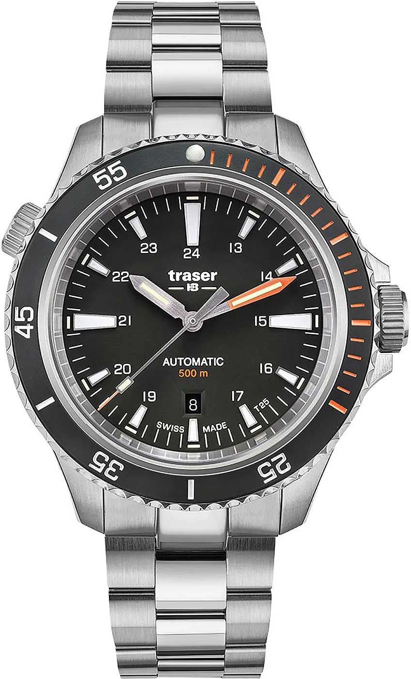 Traser P67 Diver Automatic Black 110324 Men's Watch • Swiss Made Automatic Movement • trigalight Technology