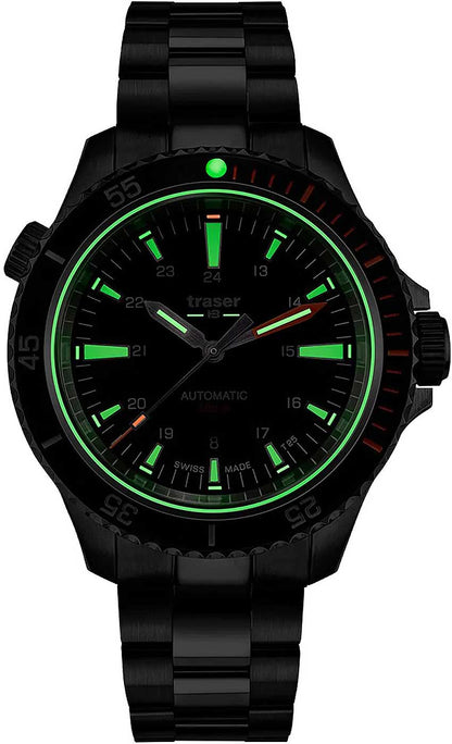 Traser P67 Diver Automatic Black 110324 Men's Watch • Swiss Made Automatic Movement • trigalight Technology