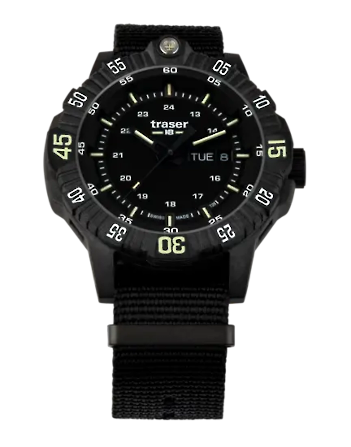 Traser P66 Red Combat 104147 Men's Watch • Swiss Made Quartz • Sapphire Crystal