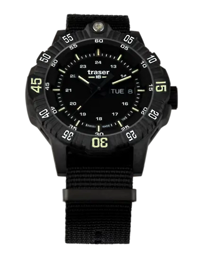 Traser P66 Red Combat 104147 Men's Watch • Swiss Made Quartz • Sapphire Crystal