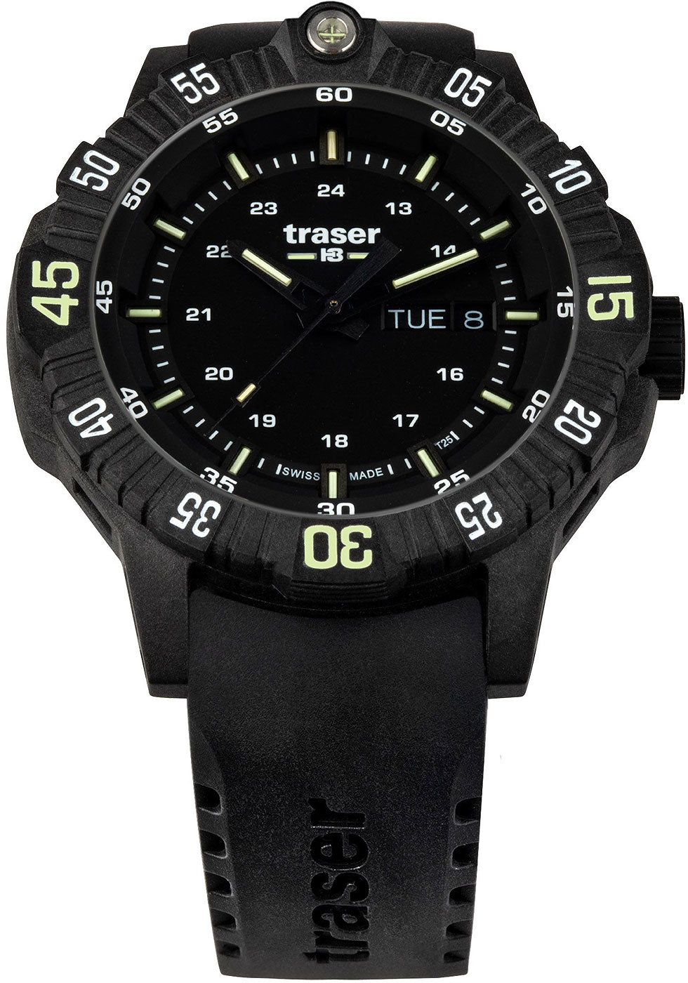Montre pour hommes Traser P99 Q Tactical 110723 • Mouvement à quartz suisse • Technologie trigalight