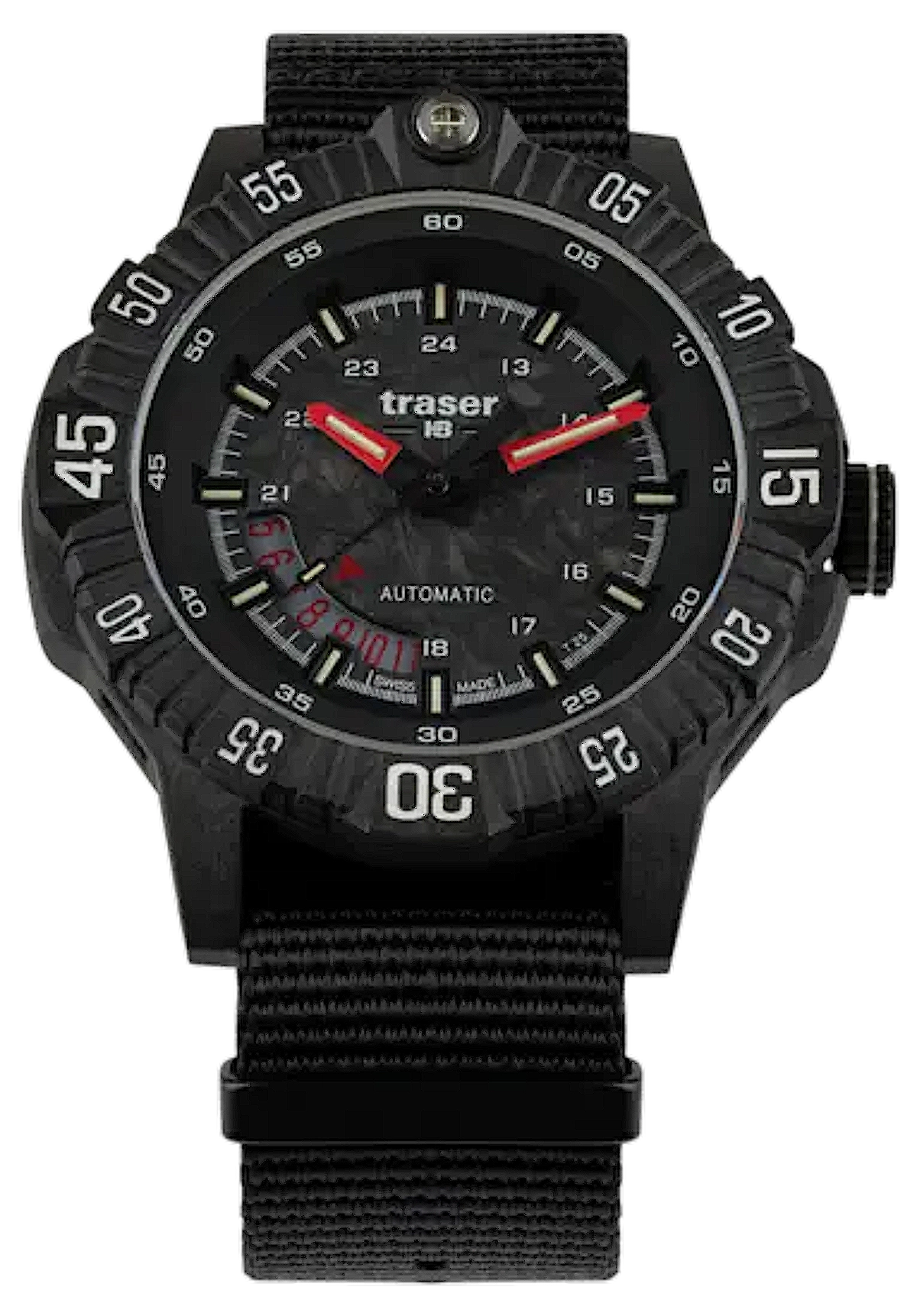Traser P99 A Tactical Carbon 110960 Men's Watch • Automatic • Sapphire Crystal • trigalight