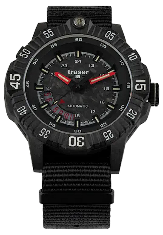 Traser P99 A Tactical Carbon 110960 Men's Watch • Automatic • Sapphire Crystal • trigalight