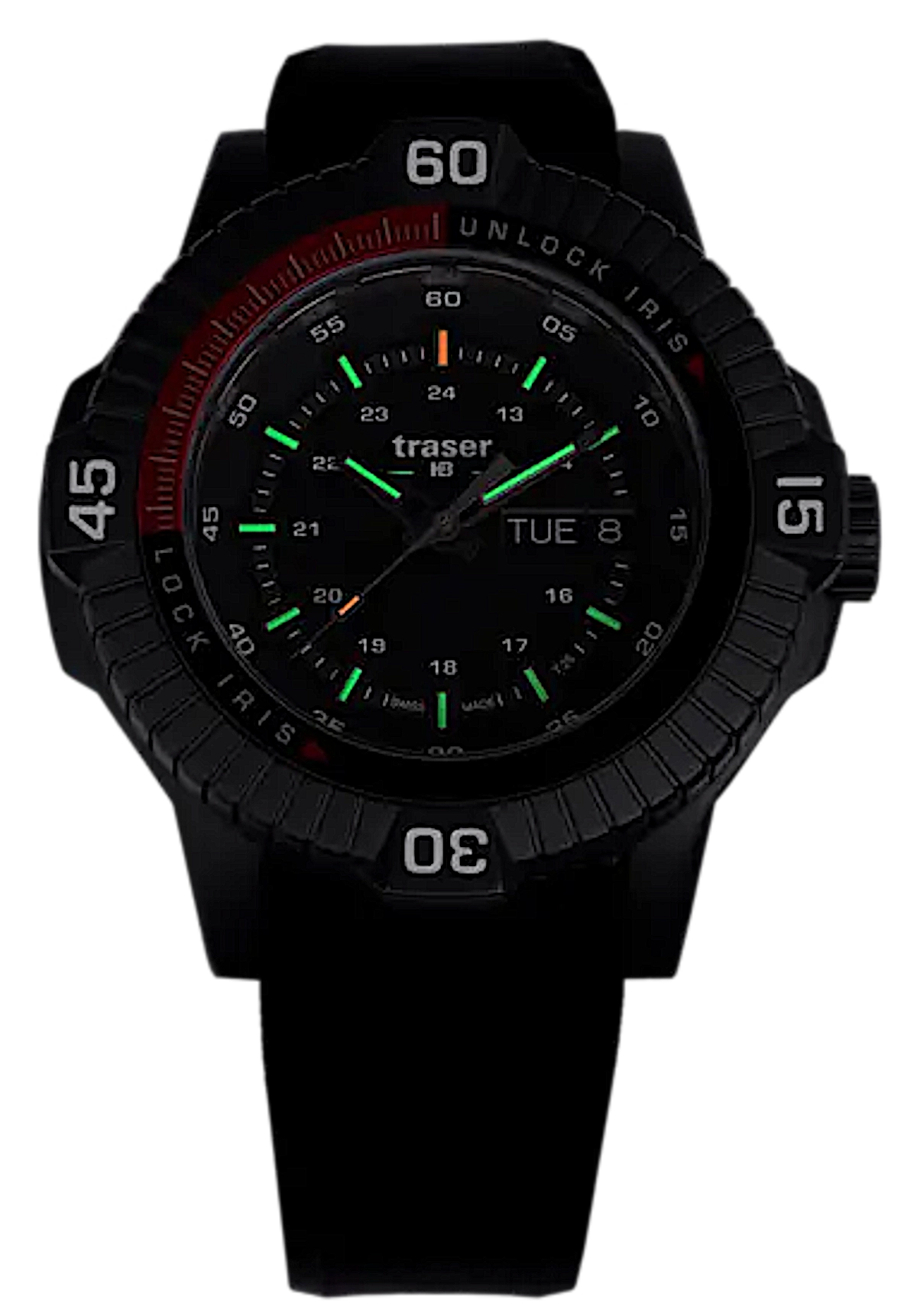 Traser P99 Iris Tactical 111461 Men's Watch • Trigalight • Iris Aperture