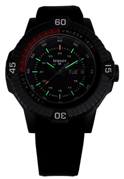 Traser P99 Iris Tactical 111461 Men's Watch • Trigalight • Iris Aperture