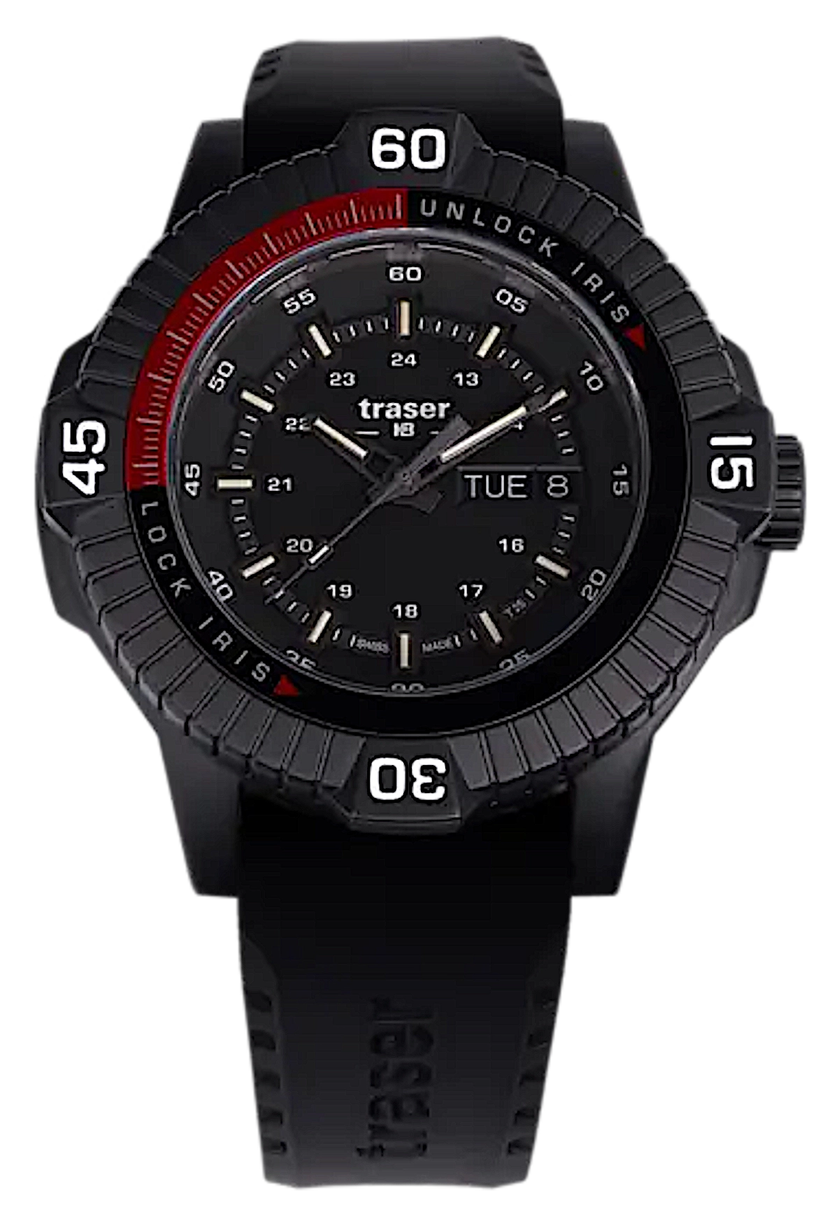 Traser P99 Iris Tactical 111461 Men's Watch • Trigalight • Iris Aperture