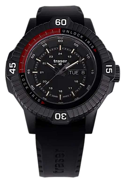 Traser P99 Iris Tactical 111461 Men's Watch • Trigalight • Iris Aperture