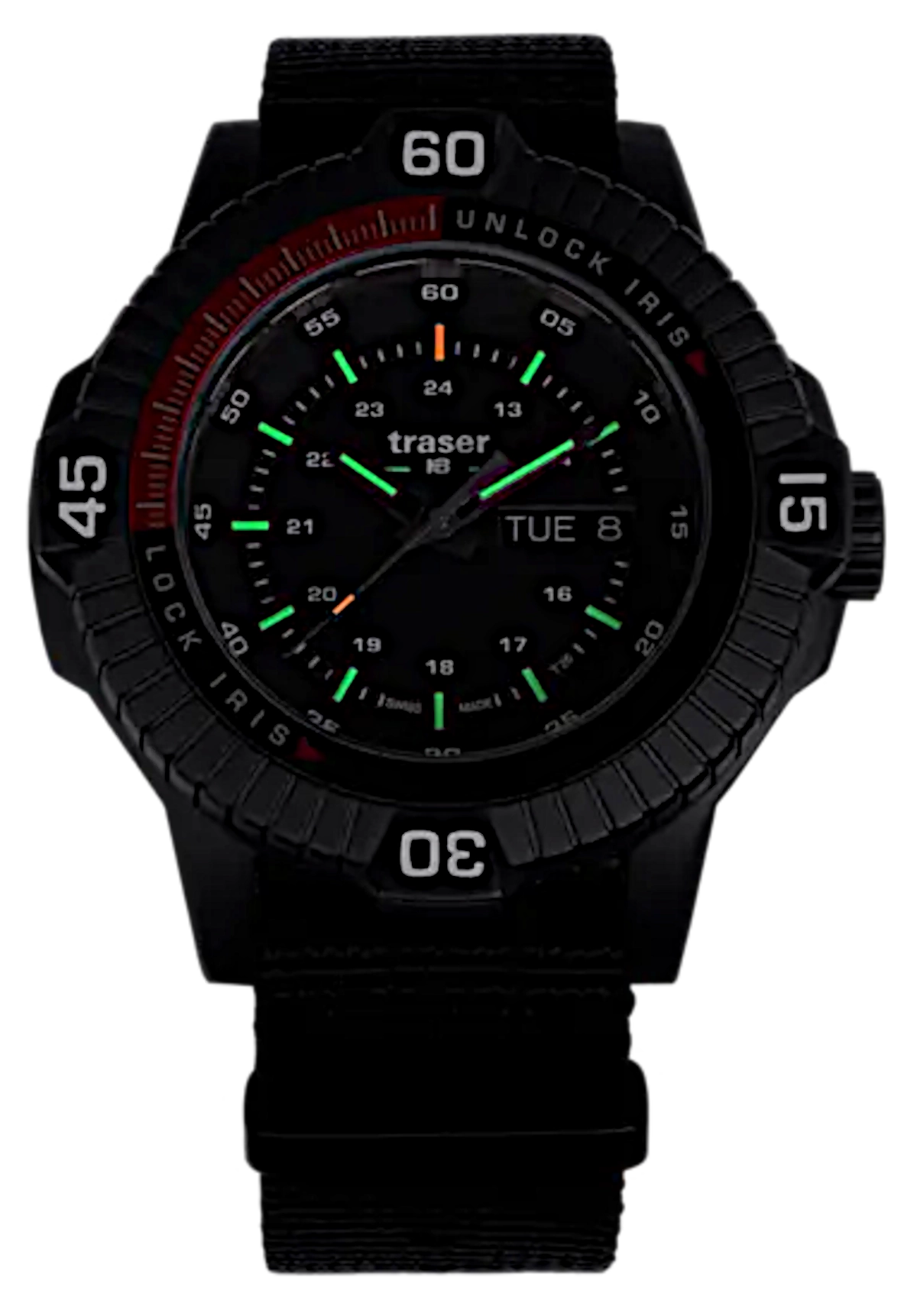 Traser P99 Iris Tactical 111462 Men's Watch • trigalight • Iris Diaphragm