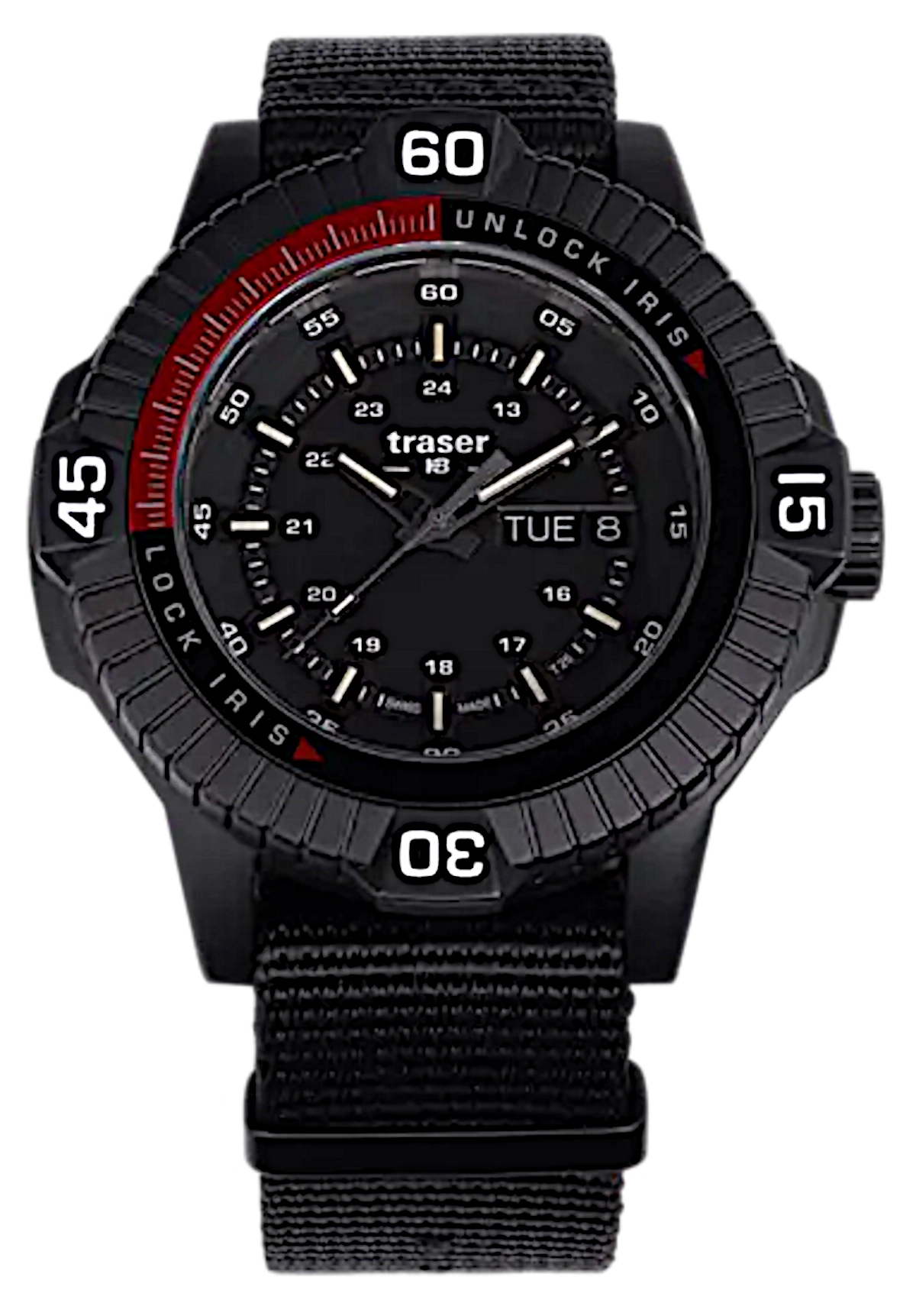 Traser P99 Iris Tactical 111462 Men's Watch • trigalight • Iris Diaphragm