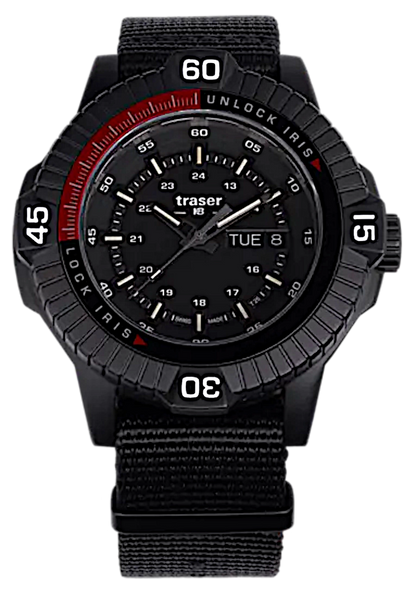 Traser P99 Iris Tactical 111462 Men's Watch • trigalight • Iris Diaphragm