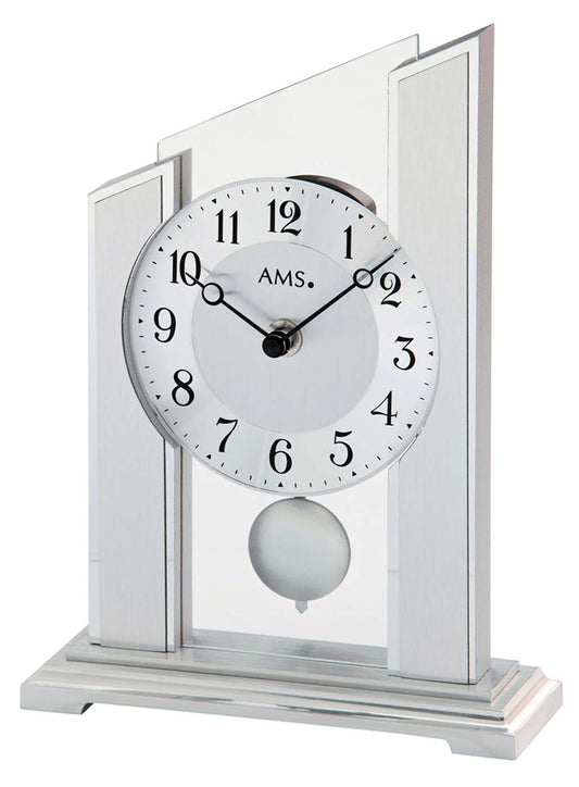 AMS Table Clock 23x17x6 cm Wood • Precise Quartz Movement • Modern Design