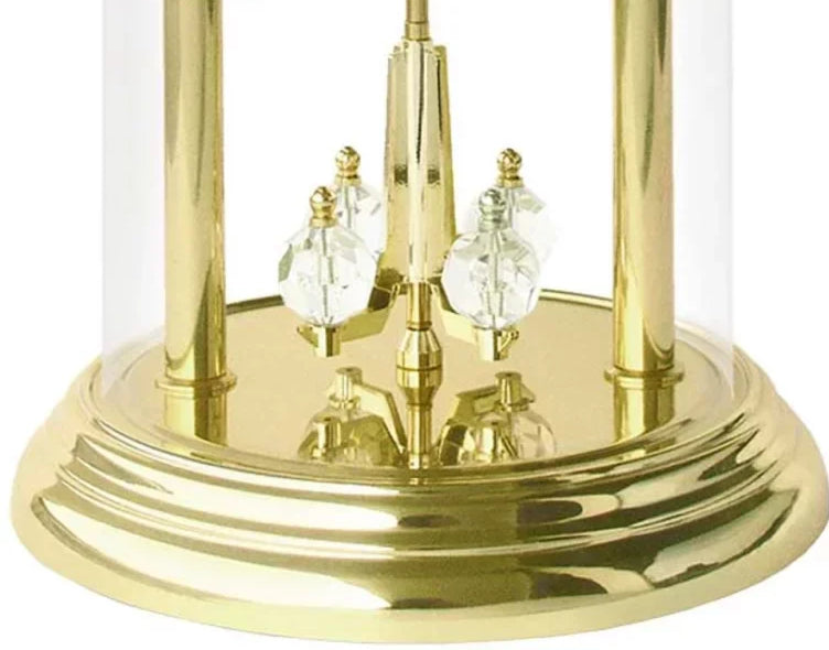 AMS Table Clock 23 cm Brass • Quartz Movement • Roman Numerals