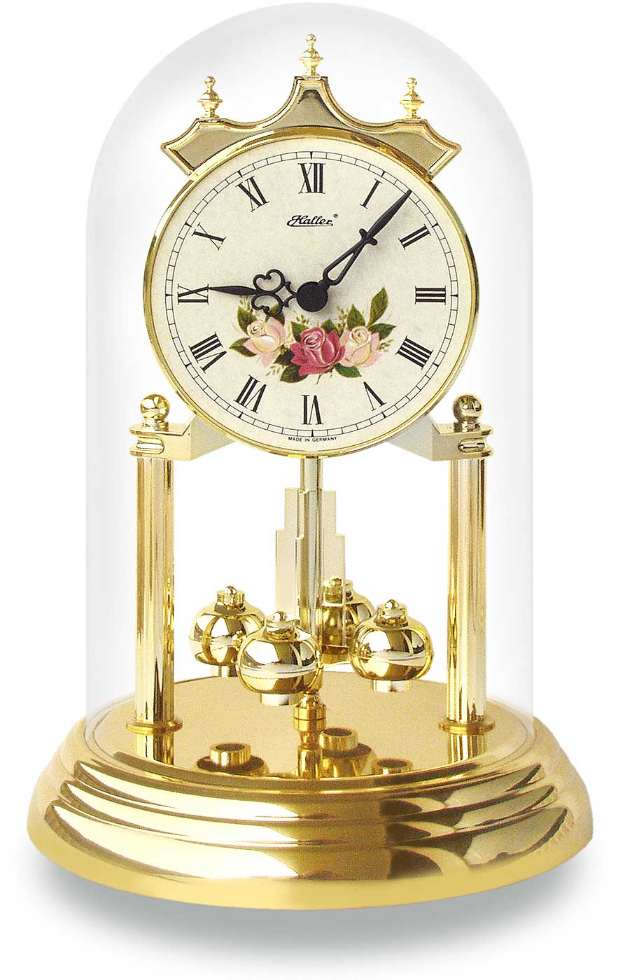 Haller Table Clock 23x15 cm Brass • Precise Quartz Movement • Silent Operation