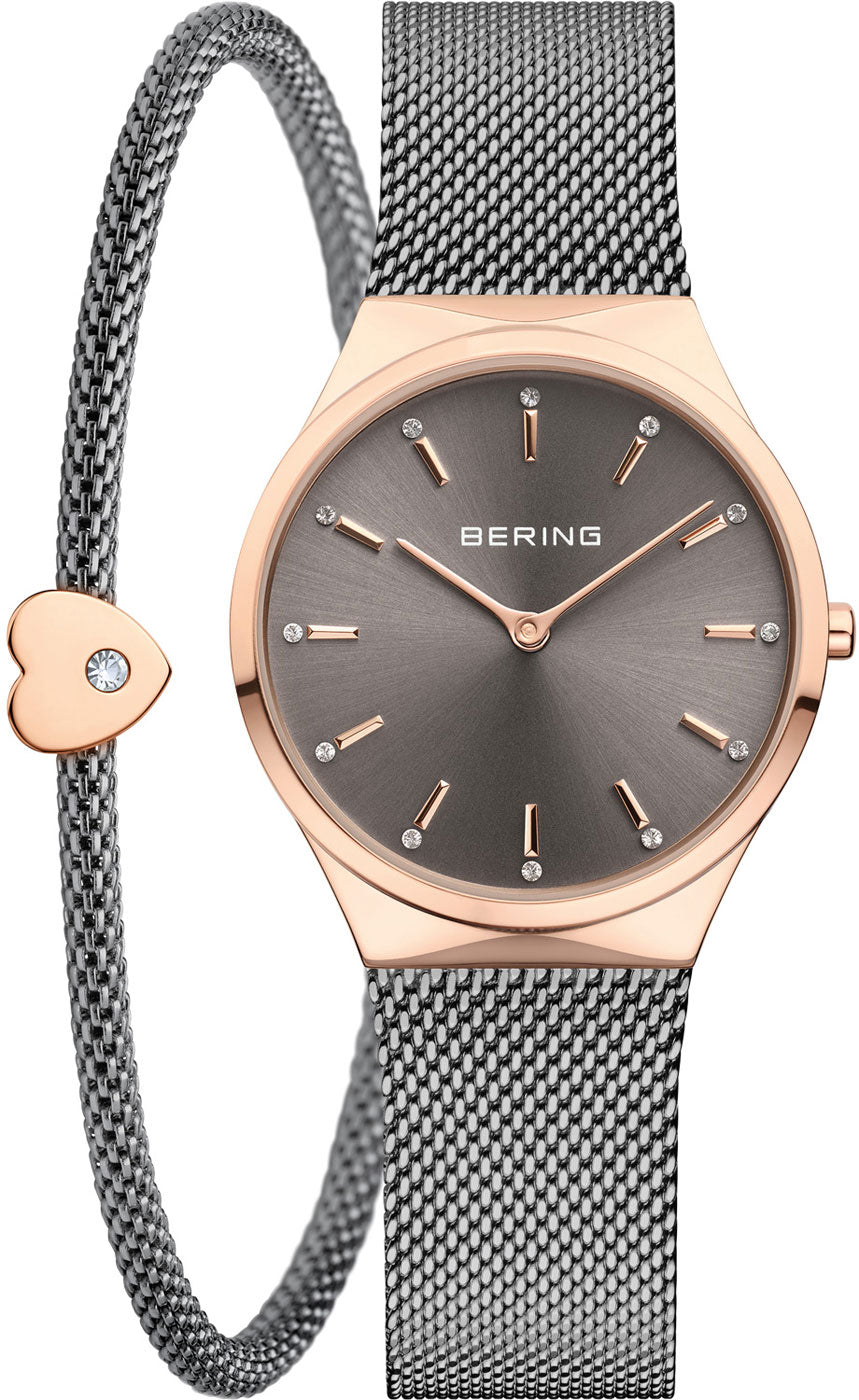 Montre pour femme Bering 12131-369-GWP • Verre saphir • Mouvement à quartz précis