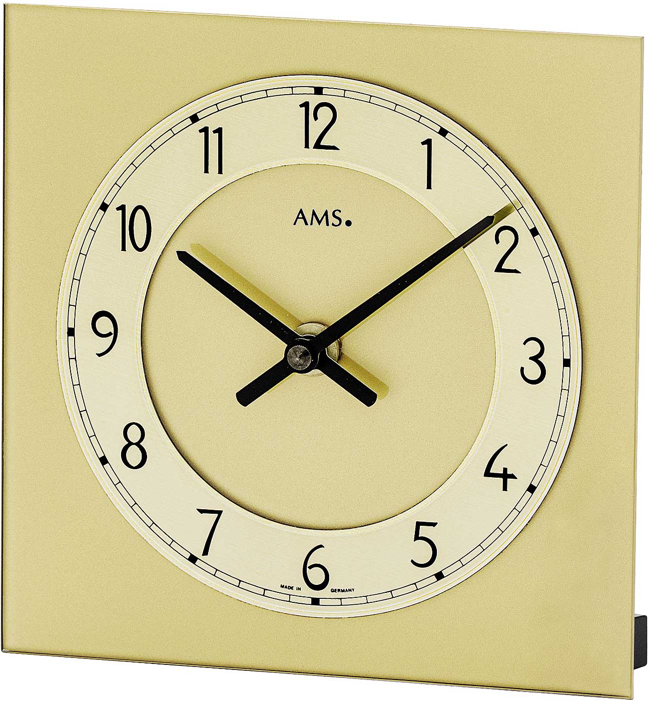 AMS Table Clock 16x16x4 cm Mineral Glass • Precise Quartz Movement • Elegant Design