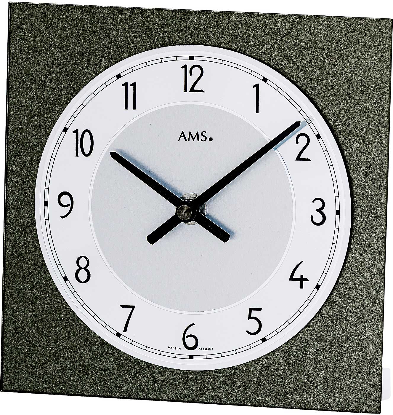 AMS Table Clock 16x16x4 cm Glass • Modern Design • Precise Quartz Movement
