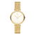 Danish Design Pure Damenarmbanduhr mit goldfarbenem Mesh-Armband und hellem Zifferblatt