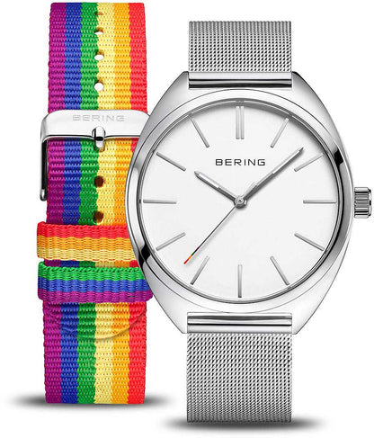 Bering Freedom 127220-40-000 Uhr • Kratzfestes Saphirglas • Feines Milanaise-Armband