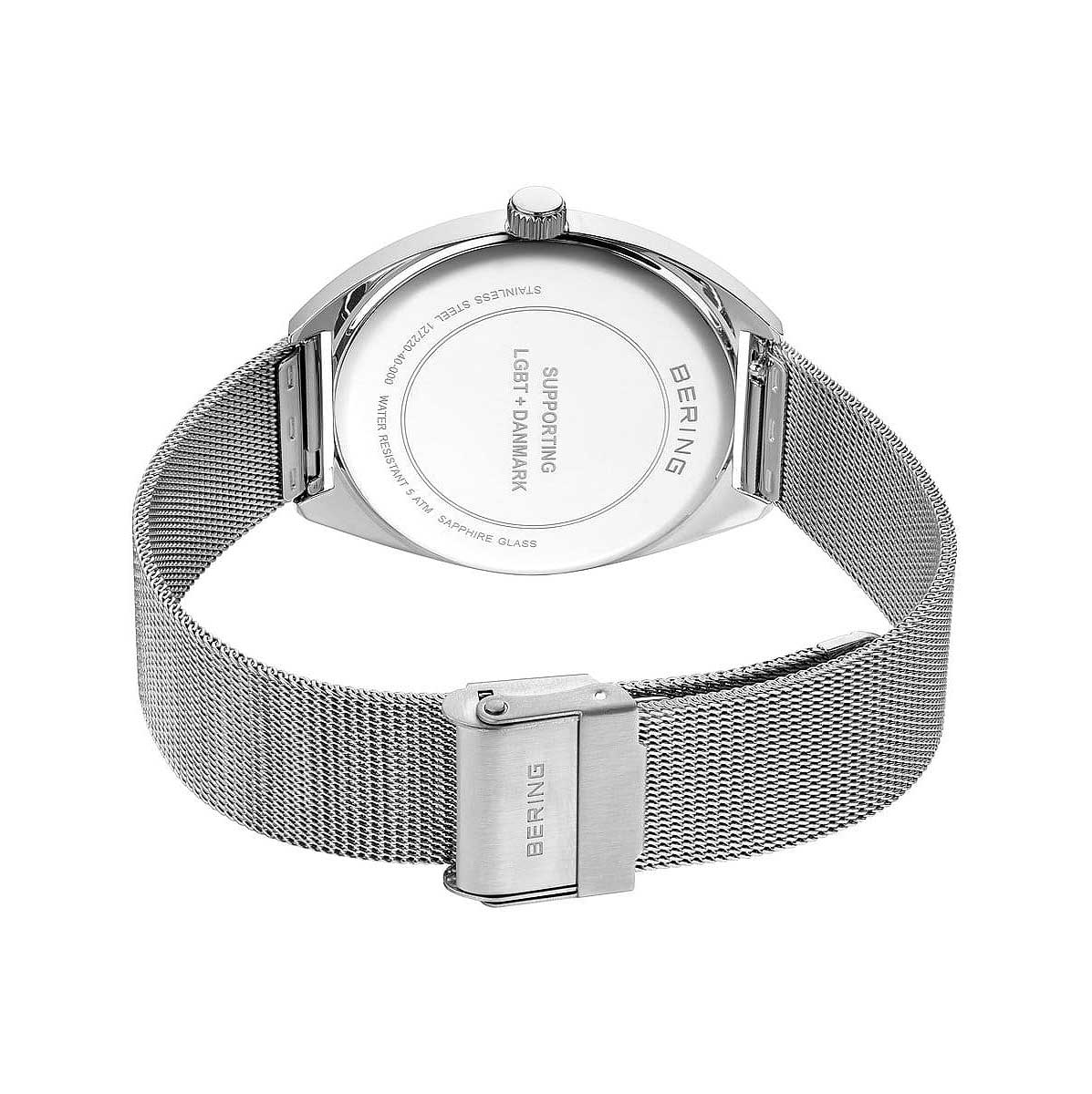 Bering Freedom 127220-40-000 Uhr • Kratzfestes Saphirglas • Feines Milanaise-Armband