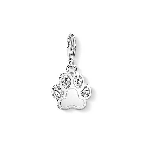 Charm Anhänger Pfote mit Steinen- 925 Sterlingsilber