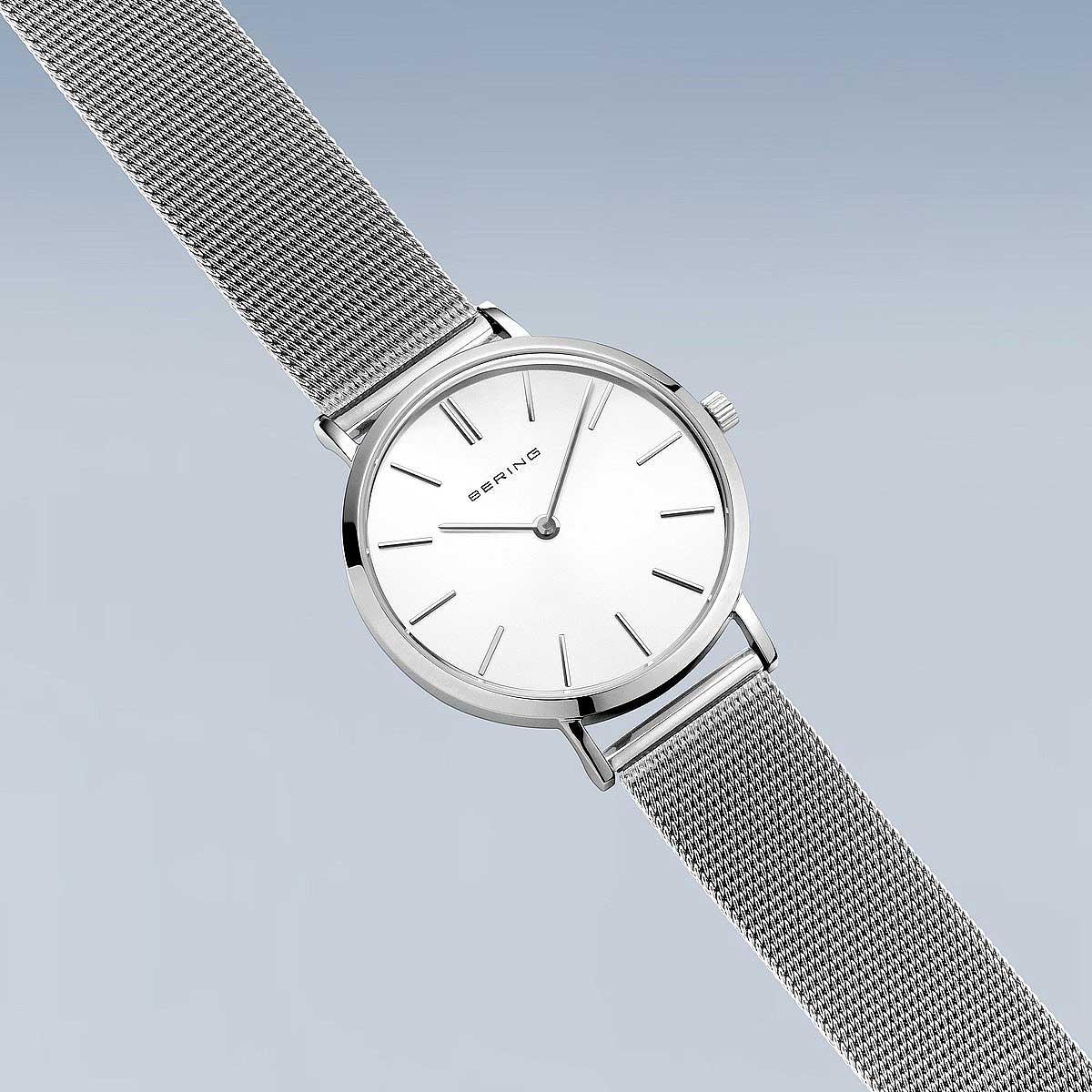 Montre pour femme Bering 14134-008 • Verre saphir • Bracelet milanais