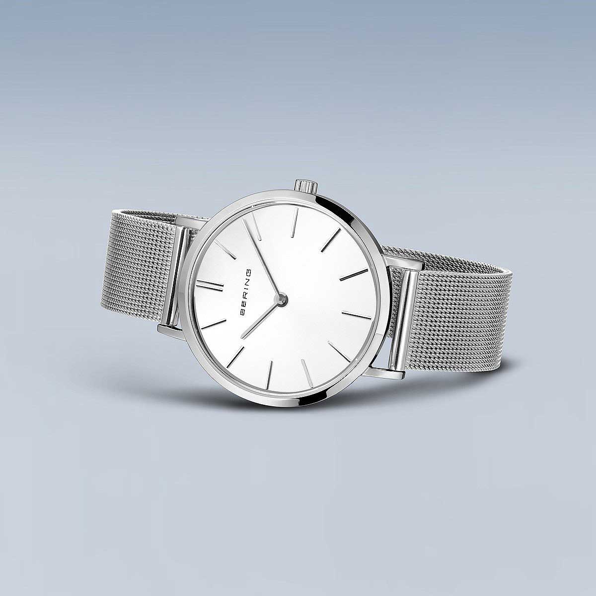 Montre pour femme Bering 14134-008 • Verre saphir • Bracelet milanais
