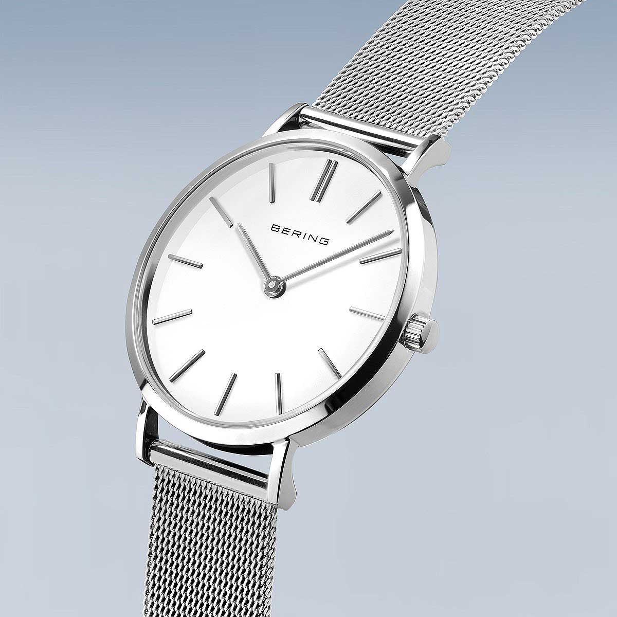 Montre pour femme Bering 14134-008 • Verre saphir • Bracelet milanais