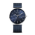 Zegarek męski Bering Classic z ciemnoniebieską tarczą, chronografem i niebieskim paskiem