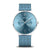 Zegarek męski Bering Classic z jasnoniebieską tarczą, subtarczami chronografu i niebieskim paskiem