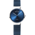Damenuhr mit blauem Zifferblatt, Milanaise-Armband und DIAMOND-Markierung