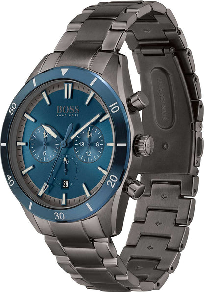 BOSS Santiago 1513863 Men's Watch • Chronograph • Blue/Grey